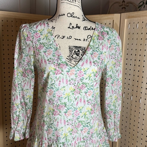 Francesca's Collections Floral Long Sleeve Dress - Picture 3 of 13